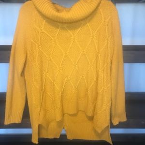 Cowl neck mustard sweater size XL